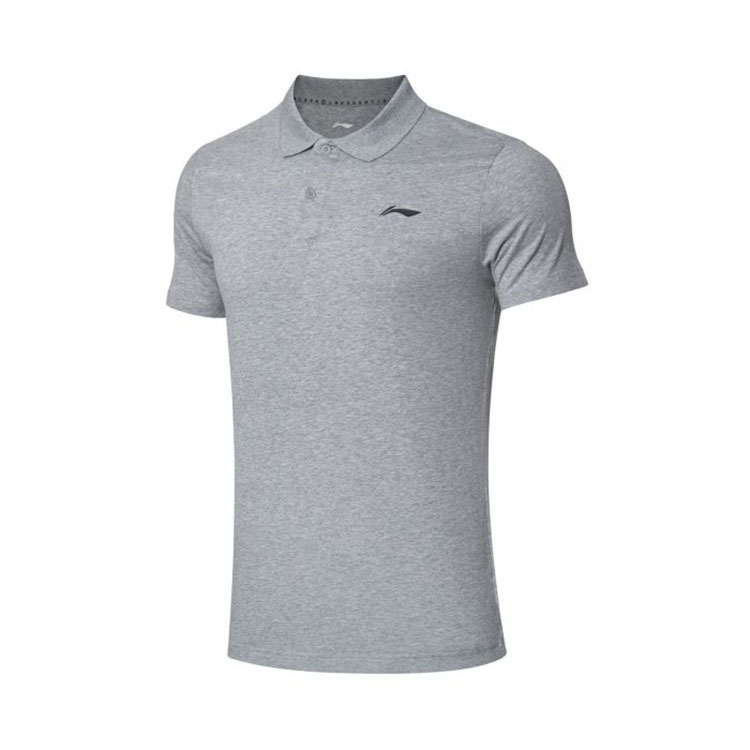 Li Ning ngắn tay nam 2019 cotton mới thoáng khí thấm mồ hôi POLO sơ mi thường xuyên tập luyện thể thao ve áo mùa hè - Áo polo thể thao áo thun nam polo
