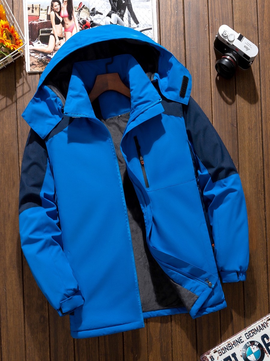 Fleece-Lined Thick Cotton Coat Men's Jacket Winter Windproof Waterproof Softshell Jacket Men's Cotton-Padded Jacket Casual Loose Men's Cotton Clothing