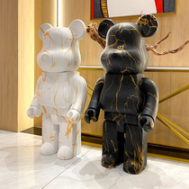 Net Red Bear milk tea shop hotel oversized landing card decoration high-end light luxury modern large new home furnishings doll