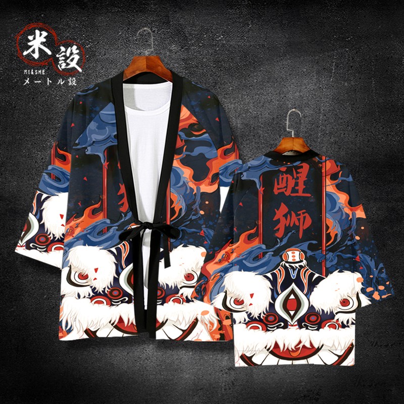 áo khoác cá nhân thương hiệu thủy triều áo của nam giới Trung Quốc gió nam Nhật Bản kimono kimono mùa thu đông nam quần áo dày