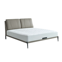 Mousse official flagship store leather art bed modern simple bedroom double bed light luxury soft bed 1 8m furniture