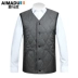Đàn ông cộng với phân bón để tăng vest nam mùa thu đông cộng với nhung dày bố trung niên tải vest vest cỡ lớn áo khoác blazer nam hàn quốc Áo vest cotton
