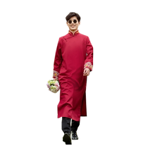Chinese style wedding groomsmen suit summer Chinese style Tang suit mandarin jacket wedding brother group dress male cross talk coat costume