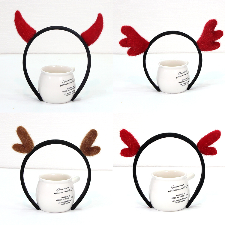 Korean and Japanese Cute Antler Hair Clips Headbands Hair Accessories Devil Horns Headwear Christmas Costume Performance Hairpins for Women