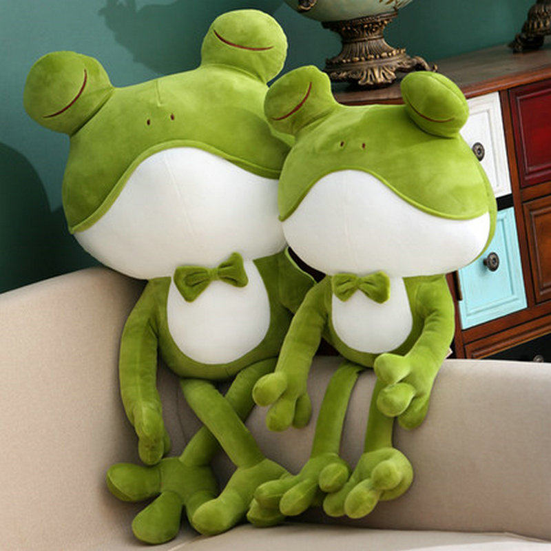 Small Frog Paparazzi Wool Suede Toy Frog Prince Cute Children Budoll Girl Sleeping for Pillow Doll Gift