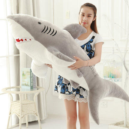 Shark Wool Suede Toy Great White Shark Cloth Doll Doll Software Holding Pillow Girls Dolphin Sleeping Child Back Cushion Pillow 