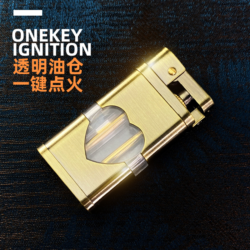Visible Kerosene Lighter Transparent Oil Cabin High Sealing New Mechanical Creative Press Ejection Durable Lighter Men