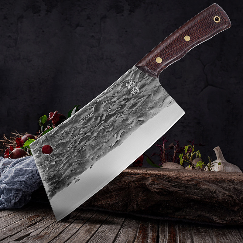 Forged kitchen knife decapitated dual-use knife for domestic front cut chopped chicken duck butchery sliced stainless high carbon steel old iron knife