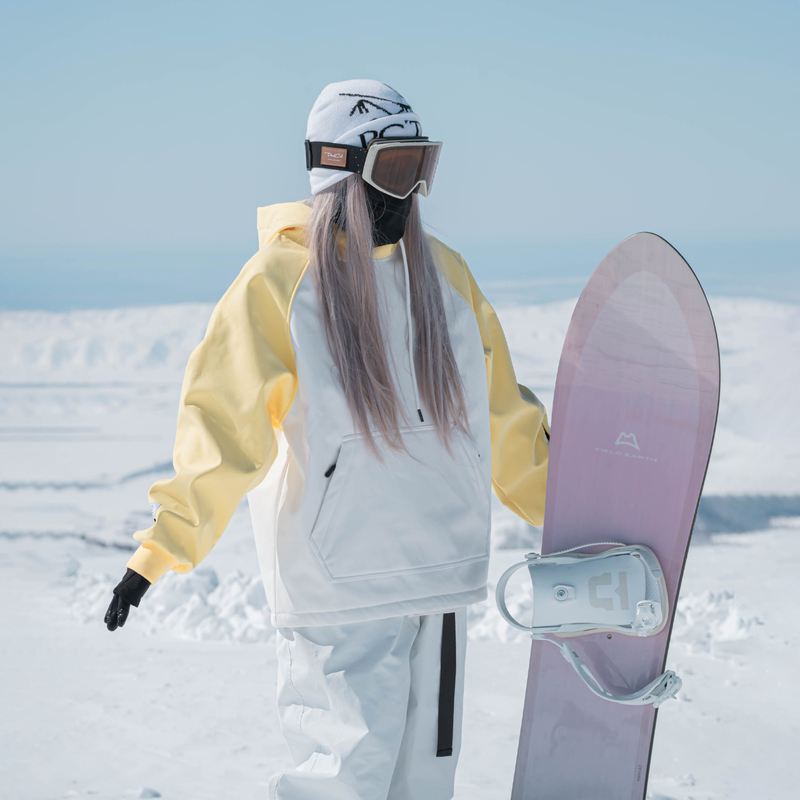 Snowproof Navy Blue Snowboarding Waterproof Oversized Loose Fleece-Lined Breathable Unisex Indoor Skiing Sweatshirt