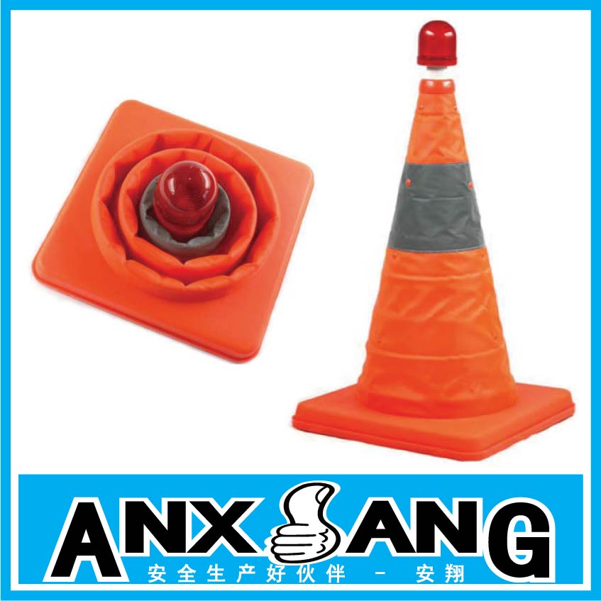 Export to Korea Reflective cone Rubber road cone Plastic road cone roadblock traffic facilities 30*30*68cm