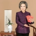 Áo sơ mi nữ dài tay mùa xuân Bà ngoại tải bà già 60-70 tuổi Áo khoác mùa thu nữ đầm u60 Phụ nữ cao cấp