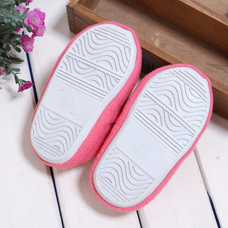 Pantoufles enfants en suède pour hiver - semelle caoutchouc - Ref 1005765 Image 22