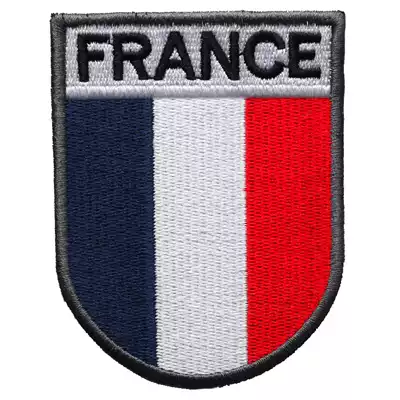 Embroidered tactical velcro micro-chapter French shield flag armband Team morale chapter special battle uniform micro-standard can be customized