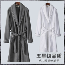 Bathrobe Mens Towel Stock Five Stars Hotel Summer LoversSleep Robes Ladies Absorbent Bath Clothes Sleeping clothes for spring and autumn days