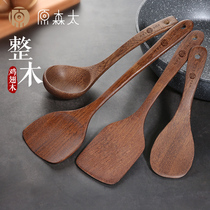 Original Sen Tai wood shovel non-stick pan special household high temperature resistant spatula frying shovel long-handled soup spoon rice spoon frying shovel