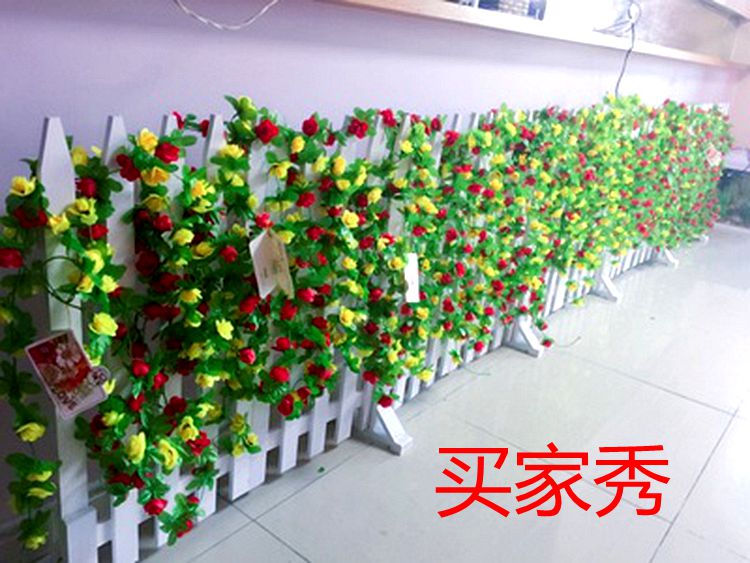 Mô phỏng hoa hồng lá xanh trang trí mây giả hoa cây nho cưới hoa nho phòng khách mái nhà ống sưởi ấm - Hoa nhân tạo / Cây / Trái cây bình hoa giả trang trí phòng khách