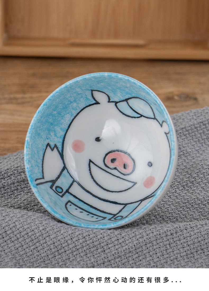 Japanese cartoon creative girl lovely sweethearts bowl to bowl high against iron rice bowls 2 people tableware