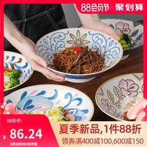 Mino Yaki Japan imported net red creative soup bowl Ramen bowl Ceramic Japanese style tableware large household
