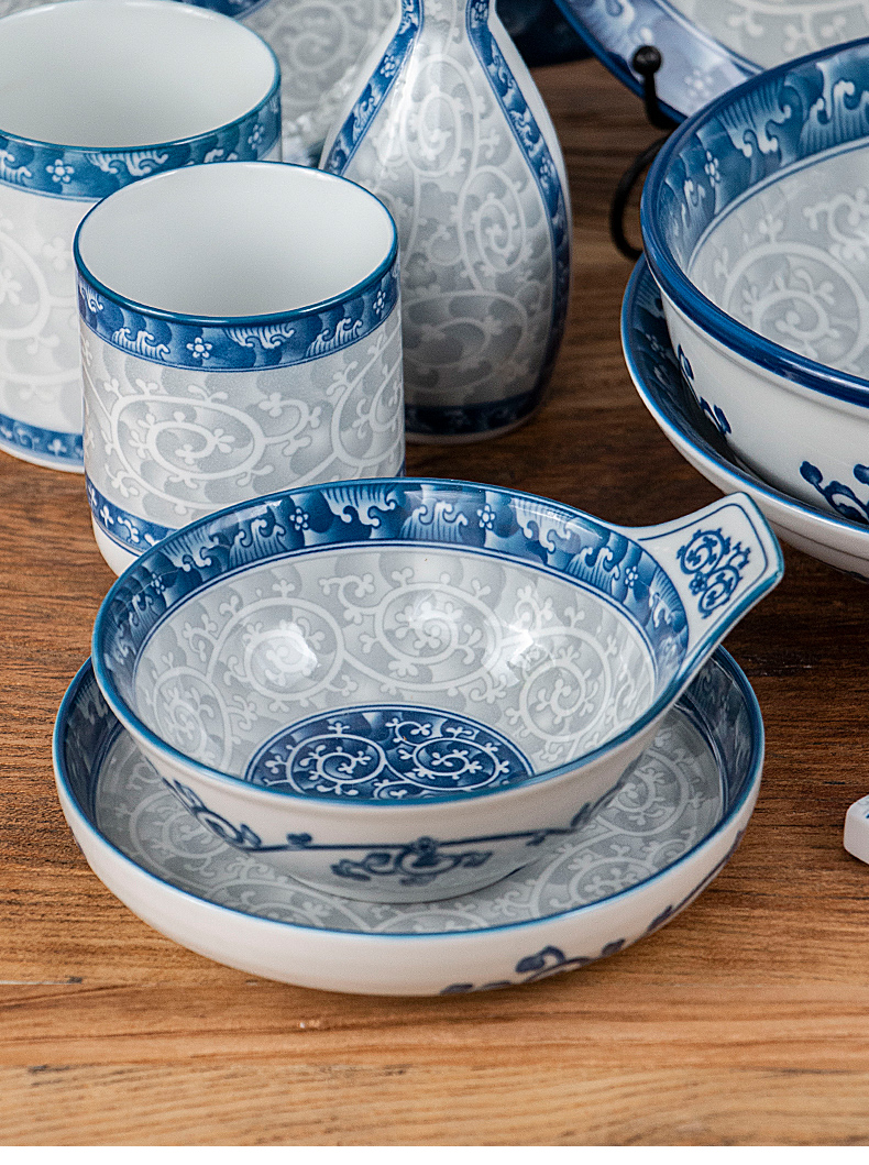 Year - end clearance - imitation Ming blue and white porcelain series - meinung burn imported ceramic tableware dishes