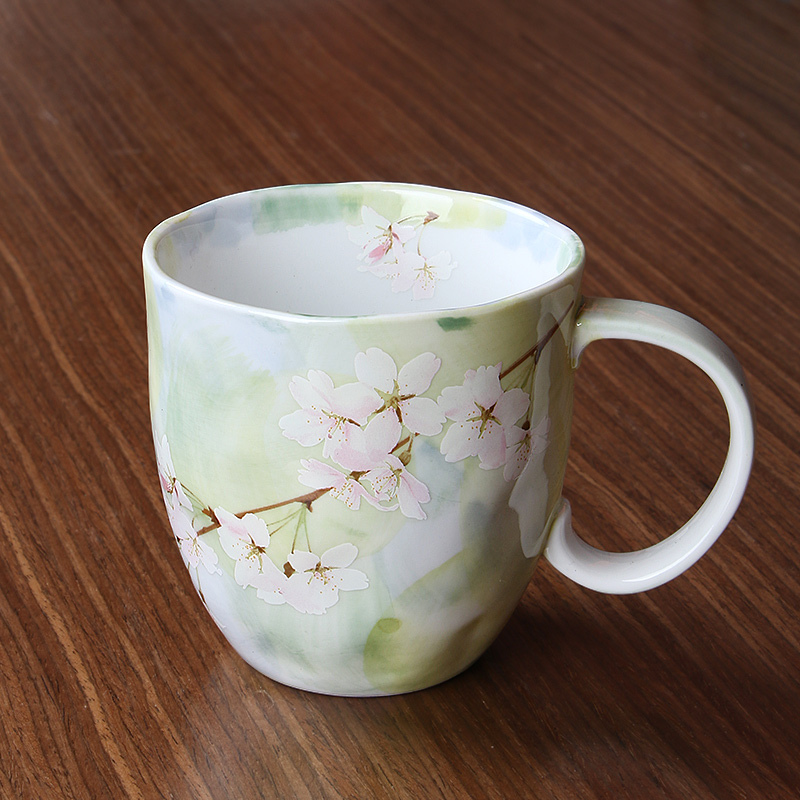 Meinung'm ceramic cup mark household drinking water cup blossoms imported from Japan Japanese contracted exquisite glass tea cup