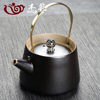 Древняя керамика [чайник] T Liang Pot Black Zen