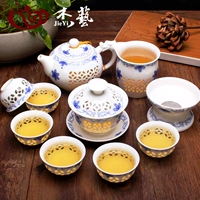 Linglong Kung Fu Tea Set 11 голов [сине -белый гордый]