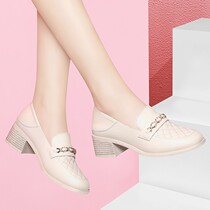 Taiwan Red Dragonfly Enterprise Co. Ltd. RD Lefu shoes single shoes womens shoes square heel deep mouth low heel small leather shoes