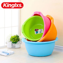  Jin Lixianzi round thickened plastic large washing clothes and bathing large and small baby washbasin Household foot washbasin