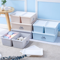  Storage box Household plastic covered finishing box Toy snack storage box thickened storage box Book box three-piece set