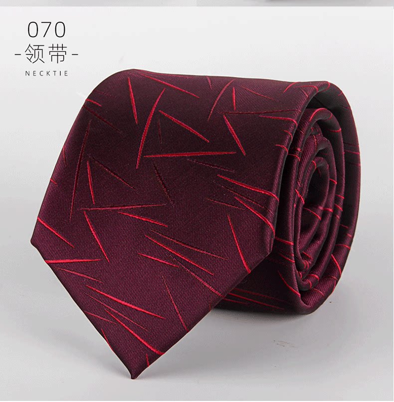 галстук 西服领带男士正装商务红色黑色职业结婚新郎韩版手打领带 Three rice people