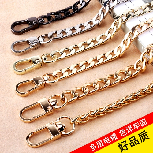 Аксессуар для сумки, сумка, цепь, бретели, сменный высококлассный металлический черный ремешок для сумки, на цепочке