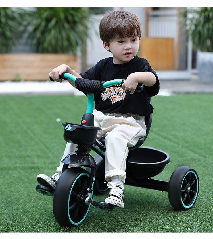 Трехколесный велосипед 巴布豆儿童三轮车1-2-3-5岁4幼儿宝宝轻便婴儿脚踏手推车溜娃神器