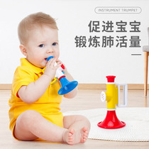 Douyin with childrens oral training small horn toy baby early education blowing music funny whistle can play harmonica