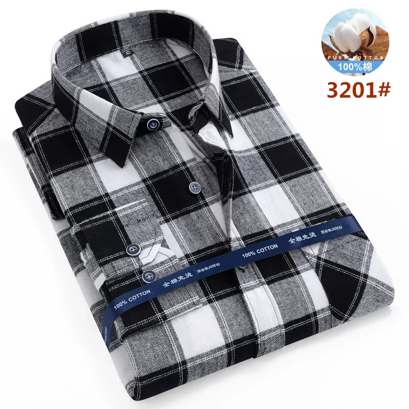 Autumn cotton shirt, plus size