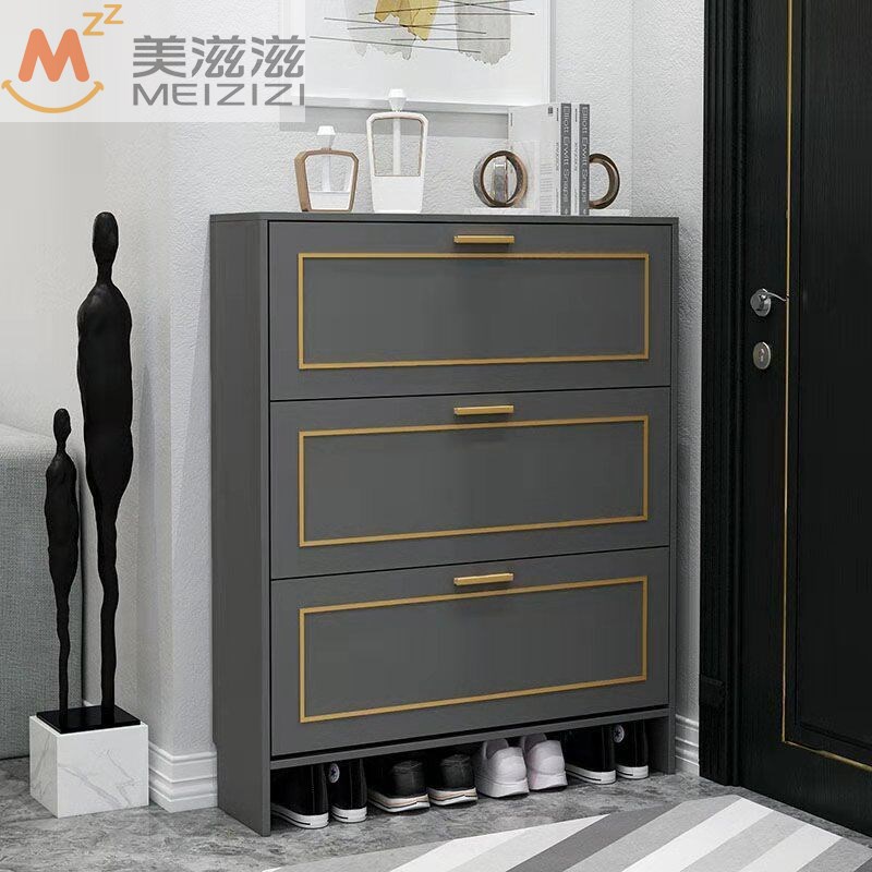 Tipping Ultra Slim Shoe Cabinet 17cm Home Doorway Large Capacity Light Lavish Minima type Province space to contain the Xuanguan cabinet