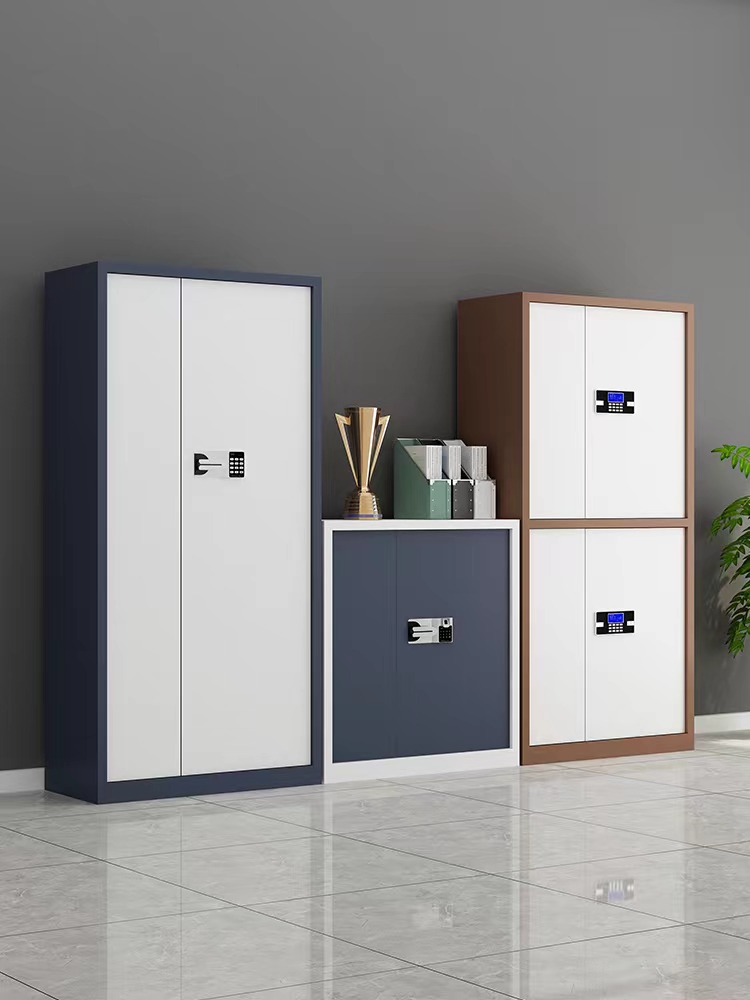 Thicken fingerprint confidential cabinet office archives storage Short cabinet electronic password lock safe iron cabinet file