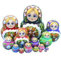 Matryoshka Russian 15-layer formaldehyde-free basswood air-dried 15-layer childrens educational toy gift B101