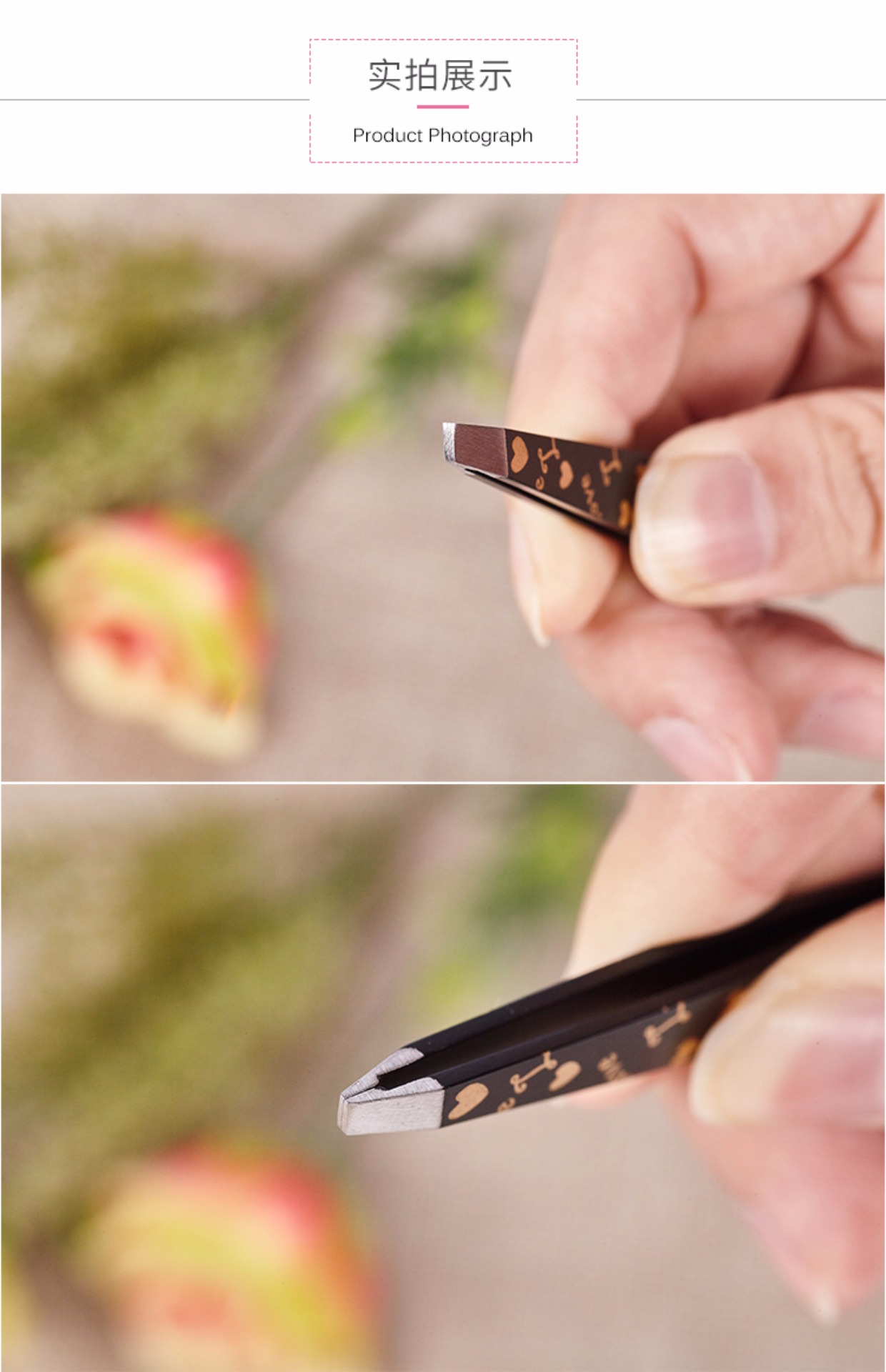 Xác thực tuổi già thương hiệu clip lông mày thép không gỉ clip lông mày tweezer nhổ ria mép công cụ xiên miệng nhổ lông mày góc - Các công cụ làm đẹp khác gel kích mí
