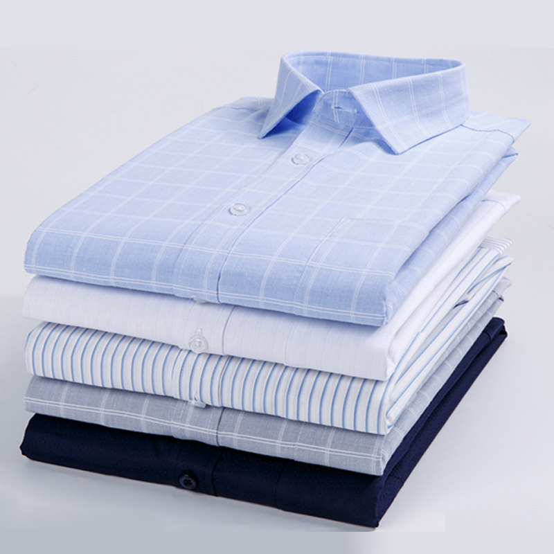 Shirt male sleeves loose casual shirt large number of elderly fat and big men daddy shirt