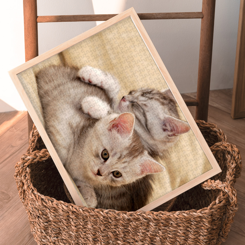 Wooden puzzle 1000 Cat Cat Cat Cat Cat Cat Cat Cat Cat - 5 Toys to send life happy 300 Healing