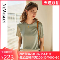 Heavy silk top mulberry silk shirt womens short sleeve big brand spring summer 2021 new high quality loose shirt