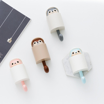 BOBAO Creative Hook Free Punch Small Squirrel Cute Key Containing Hook Powerful Viscose Doorway Wall Trim