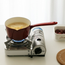 BOBAO Japanese enamel single handle enamel milk pot Soup pot Stew pot thickened baby auxiliary food pot Household induction cooker pot