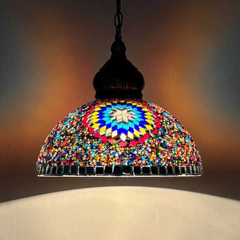 Exotic Turkish Entrance Hall, Specialty Restaurant, Hotel, Inn, Xinjiang Dining Room, Bedroom, Hallway, Glass Single-Head Pendant Light