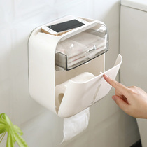 Toilet paper rack toilet toilet tissue box Non-punching creative drawing paper roll tube waterproof toilet paper box