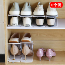 Save space storage shoe rack Double shoe bracket cabinet Dormitory artifact Shoe cabinet finishing shoe slipper shelf