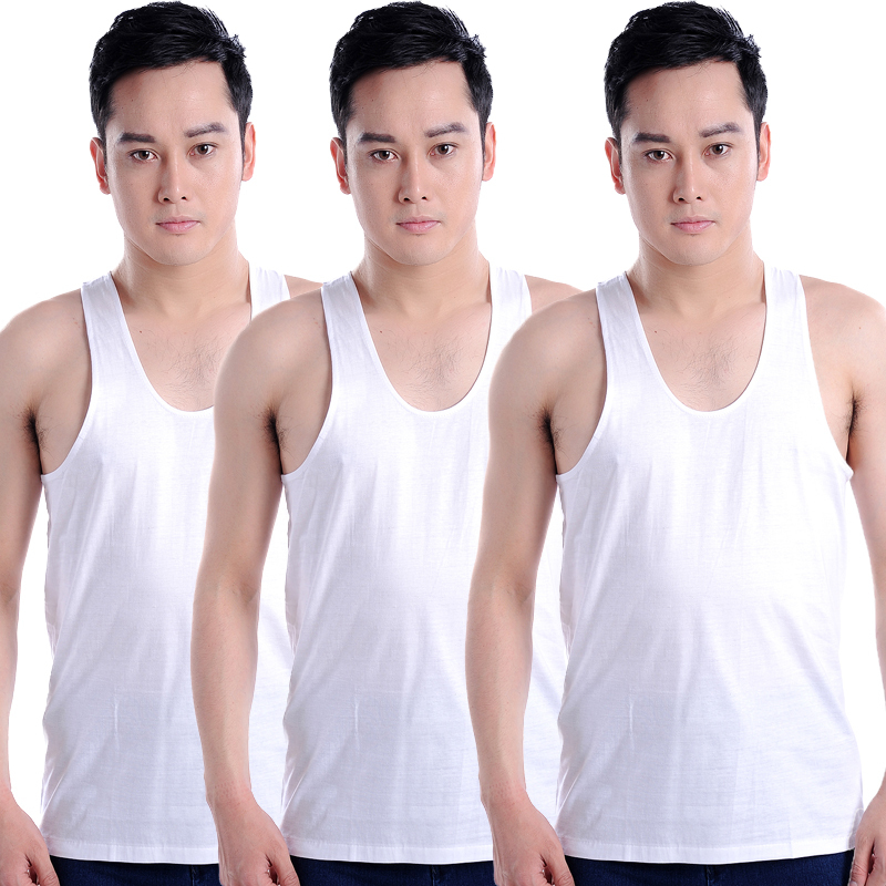 Three-Pack of All-Cotton Tank Tops, Traditional Style, for Middle-Aged and Elderly Men, Loose-Fitting, Sleeveless, Cotton Undershirts, Men's Tank Tops, Dad's Tank Tops, Old Man's Tank Tops