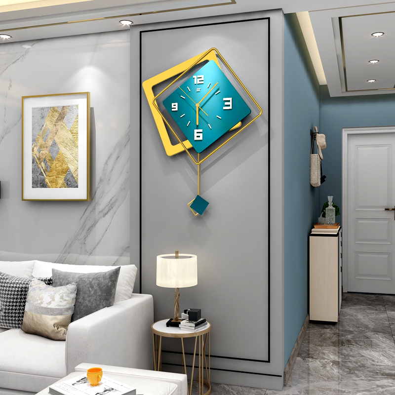 Wall clock living room Nordic light luxury decoration clock watch creative personality art hanging wall simple modern fashion net red clock