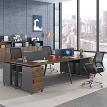 Staff Four-place desk brief Hyundai company Double computer desk chair Kunming office furniture