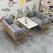 Kunming Cafe Table And Chairs Negotiation Studio Lounge Area Sales Office Negotiation Reception Casual Milk Tea Shop Table And Chairs Combination
